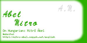 abel mitro business card