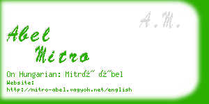 abel mitro business card